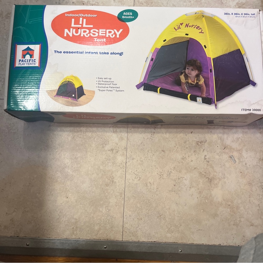 Lil nursery tent 36in X 36 in X 36in infants to toddler 6 months and up